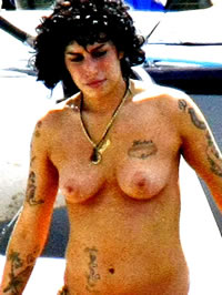Amy Winehouse paparazzi topless beach shots
