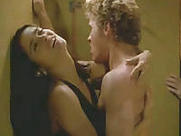 Salma Hayek having sex on the toilet