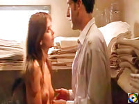 Anna Friel gets her bare tits groped in closet and gets boned hard