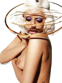 Lady Gaga exposed her nice tits