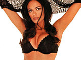 Maria Grazia Cucinotta exposing her splendid breast posing in lingerie
