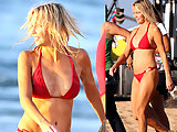 Heather Locklear caughted in impressive red bikini