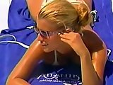 Jessica Simpson sexy in bikini tanning on boat