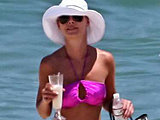 Katherine Heigl caught in a purple bikini candids from Mexico