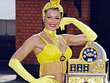 Nell McAndrew smoking hot posing in a cabaretss bikini outfit