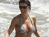 Lisa Rinna sexy bikini candids from Malibu beach with family