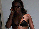 Naomi Campbell showing her tight sexy body in tiny bikini on the yacht