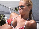 Michelle Hunziker sexy thong bikini
