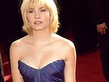 Elisha Cuthbert posing in stunning blue dress