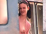 Juliette Lewis exposes great tits and hairy crotch
