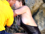 Mariah Carey flaunts nipple slip in sexy swimsuit