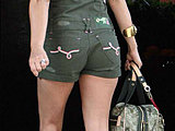 Stacy Ferguson shows her sexy legs and ass in a ultra-mini shorts