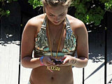 Hayden Panettiere caught in a sexy skimpy bikini poolside candids