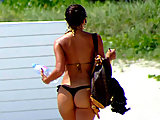 Vida Guerra caught in bikini showing her big ass