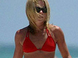 Kelly Ripa looking so sexy on the beach in a teeny red bikini
