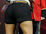 Stacy Ferguson shows off hot long legs performing in a tight shorts