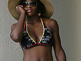 Serena Williams caught exposing hot booty cheeks in a little bikini