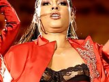 Alicia Keys skin thight dress and nipple slip