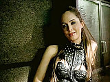 Eliza Dushku wearing a sexy dominatrix outfit and shows great ass in thong
