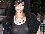 Rihanna exposed her nipple ring and nude pics