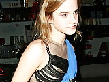 Emma Watson in sexy fishnet dress at Harvey Nichols in London